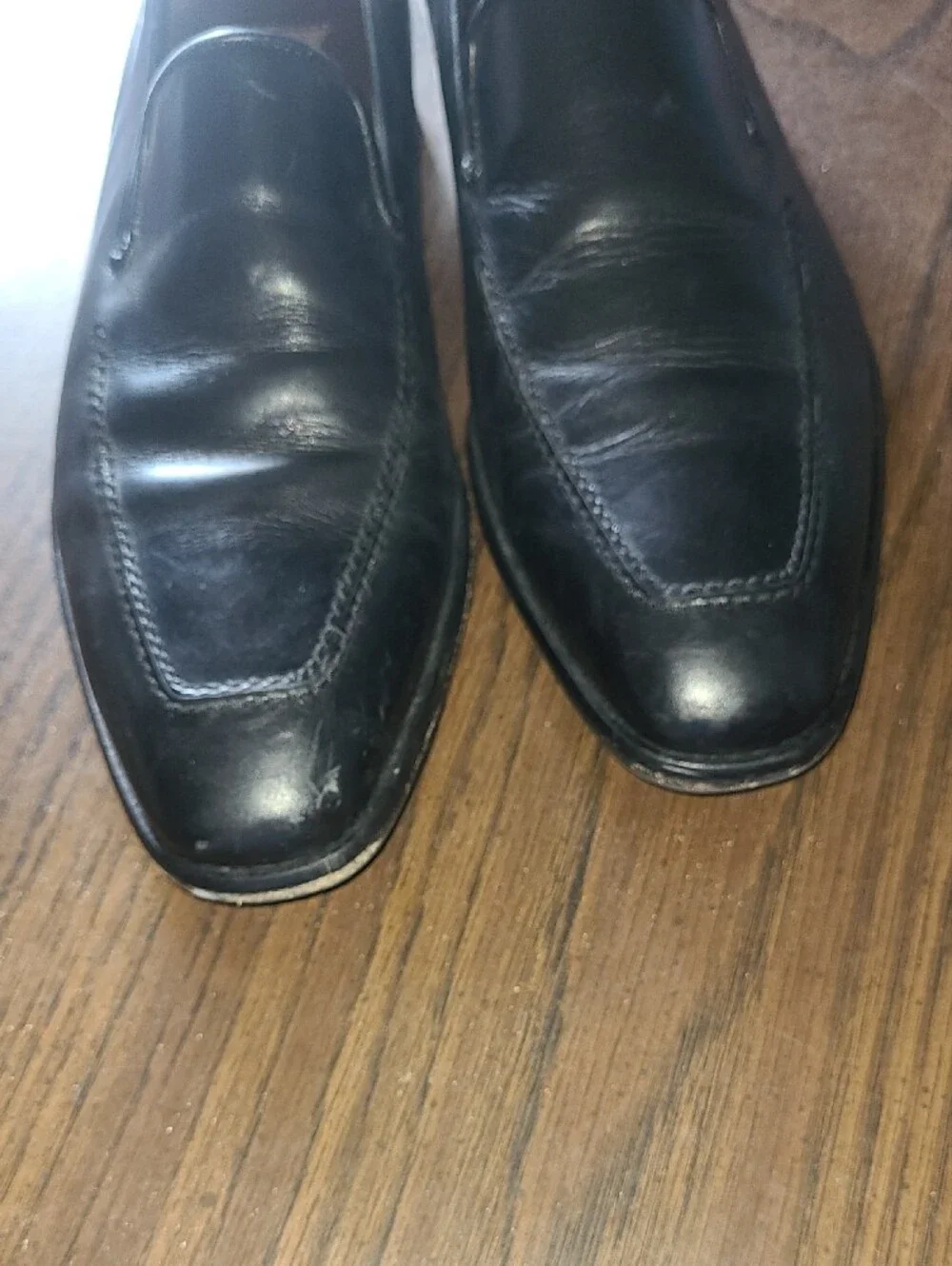 Mezlan Black Leather Slip-On Loafers Size Mens 8m